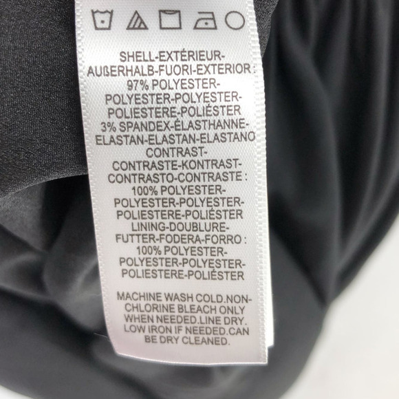 DRESS THE POPULATION Corey Dress Large Black Short Sleeve Fit & Flare Midi NWT - Picture 11 of 13